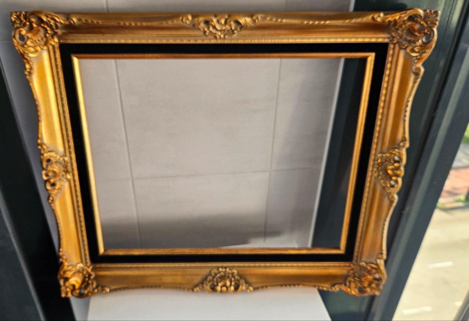 Exclusieve Baroklijst 22 Karaats Verguld doekmaat 50x40cm, Ophalen, Schilderijlijst, Met sierrand, Zo goed als nieuw