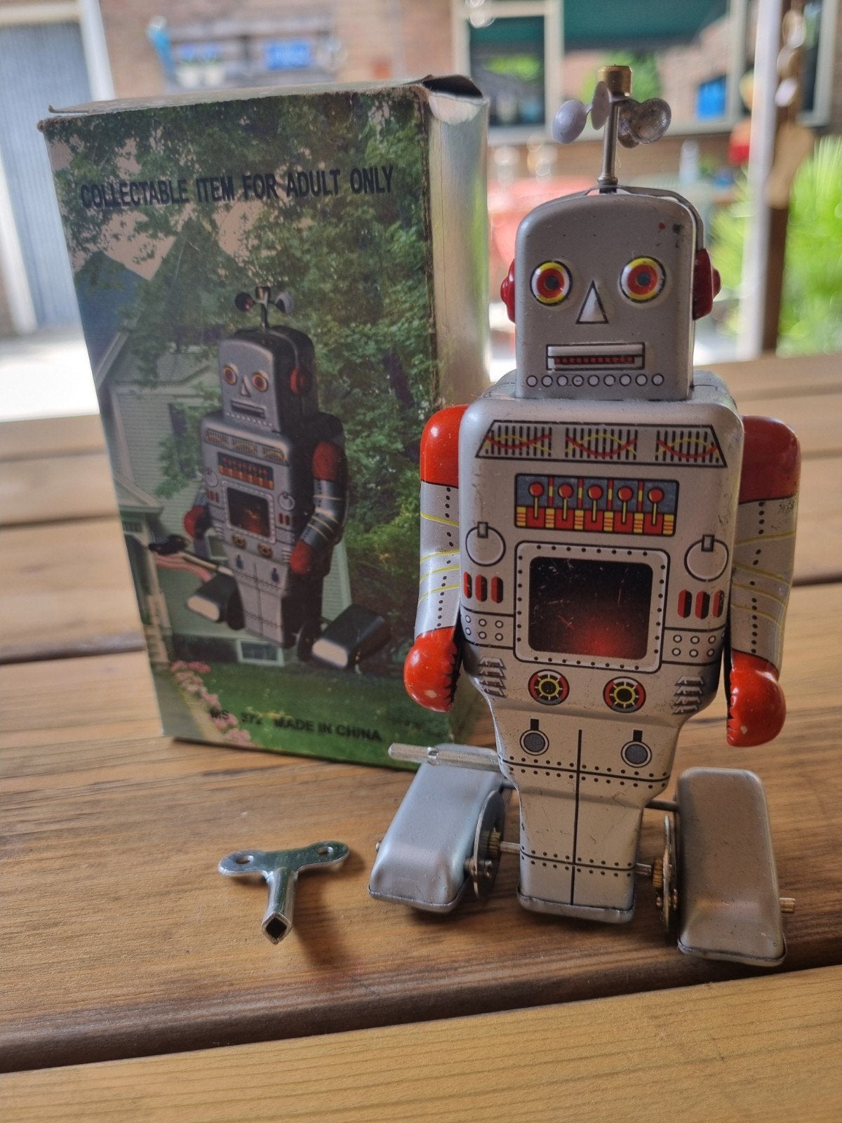 Blikken Opwindbare Robot Speelgoed met Sleutel, Ophalen of Verzenden, Zo goed als nieuw