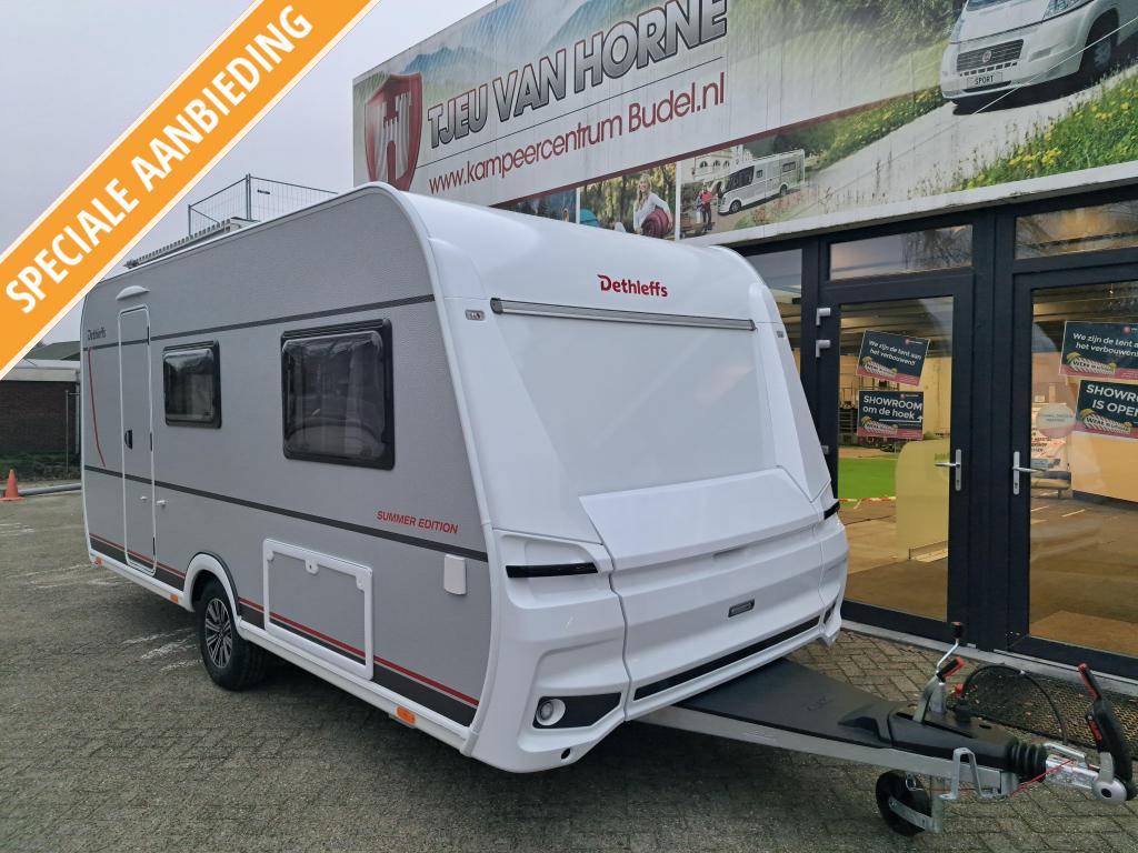 Dethleffs Summer Edition 460 EL GRATIS TRUMA AIRCO!, Caravans en Kamperen, Standaardzit, Bedrijf, Tot en met 3, Overige typen
