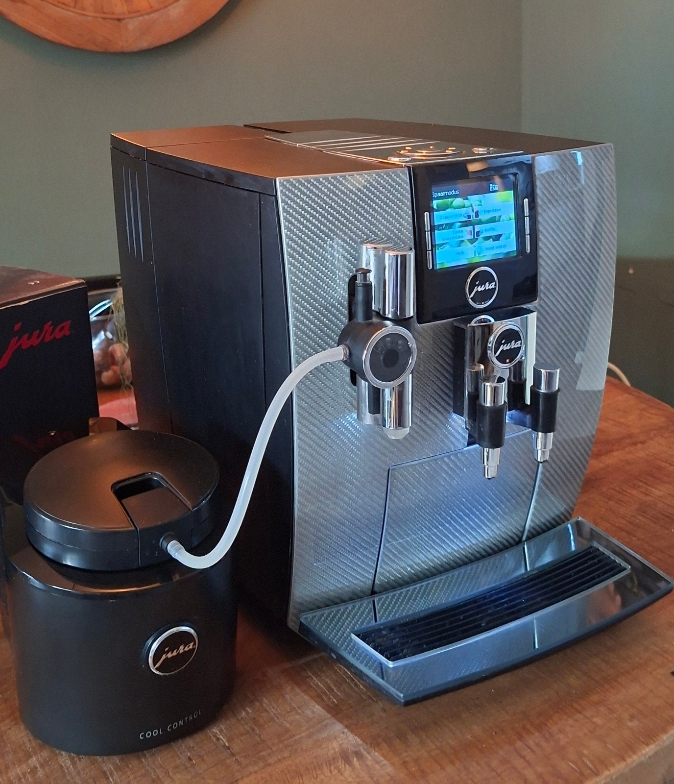 Jura J500 Carbon Silver incl. Jura Cool Control, Ophalen, Afneembaar waterreservoir, Gemalen koffie, Koffiemachine