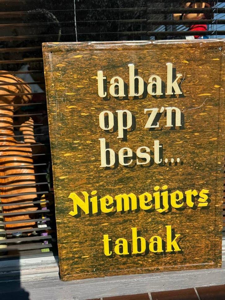 Vintage Niemeyers Tabak Reclamebord, Reclamebord, Gebruikt, ., Ophalen of Verzenden