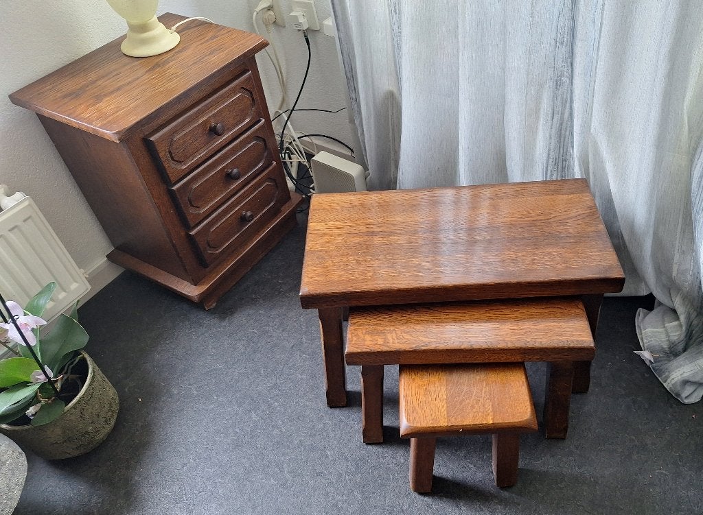 Tafeltjes 3 stuks voor 20 euro, Ophalen, Minder dan 45 cm, Minder dan 55 cm, Zo goed als nieuw