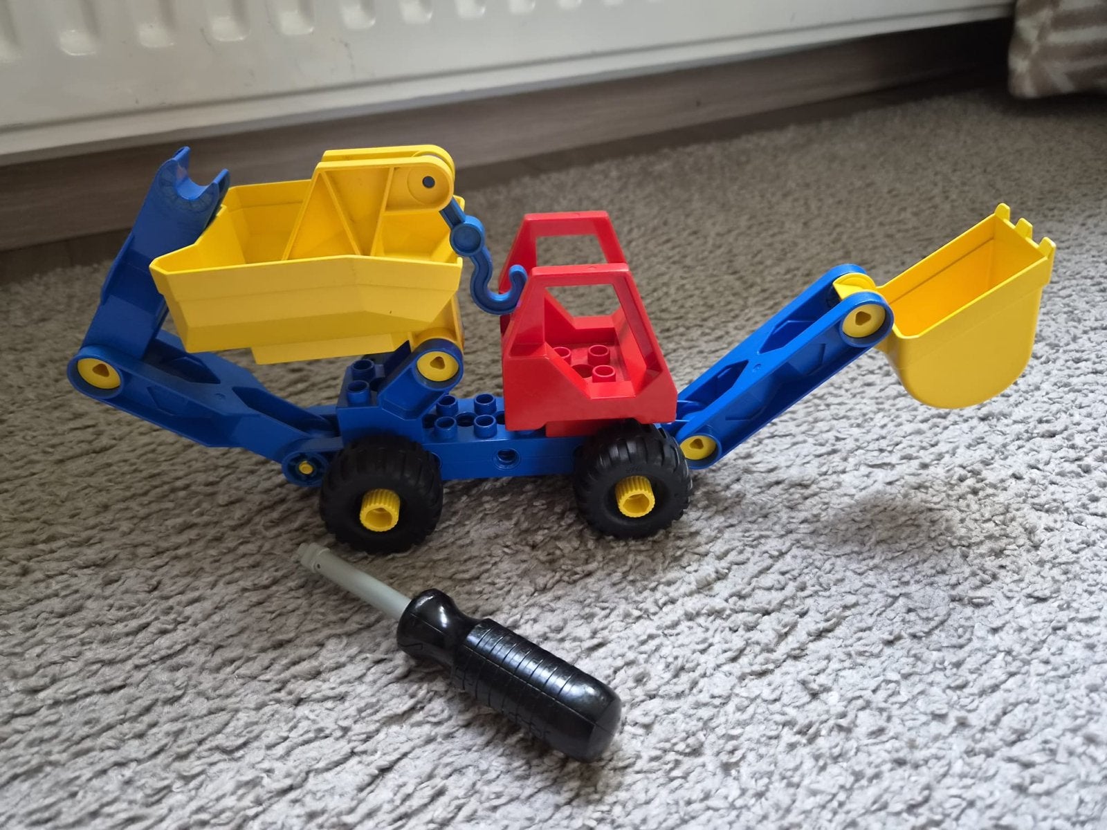Duplo toolo 2920 Graafmachine met schroevendraaier, Ophalen, Gebruikt, Compleet, Duplo