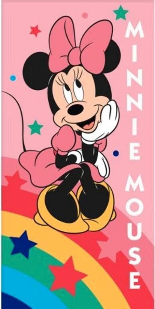Minnie Mouse Badlaken / Strandlaken Rainbow Katoen - Disney, Kinderen en Baby's, Kinderkleding | Kinder-zwemkleding, Meisje, Minnie Mouse