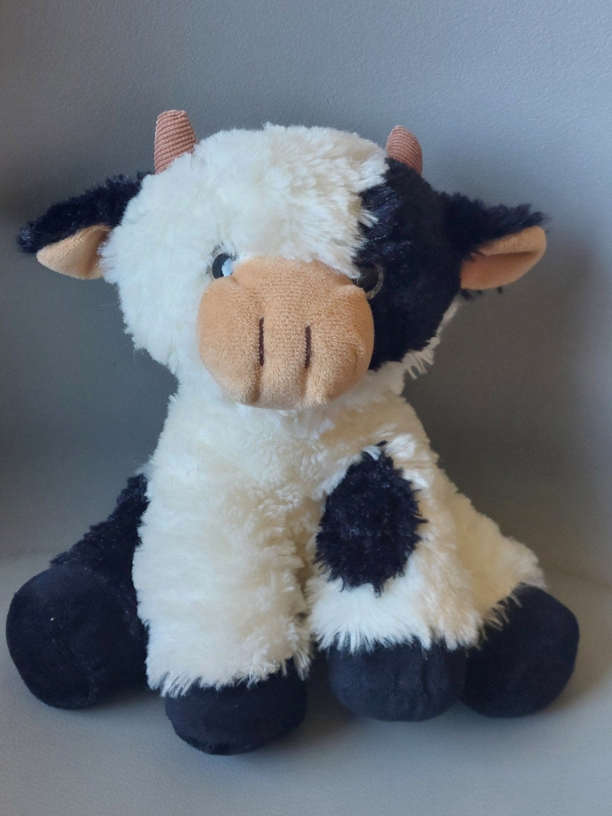 Zwart-witte Koe Knuffel, Overige merken, Zwart, Ophalen of Verzenden, Middelgroot (20 tot 80 cm)