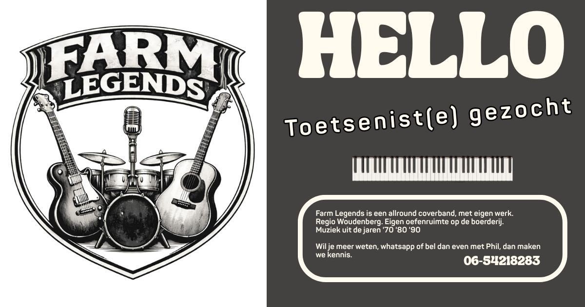 Toesenist(e) gezocht voor coverband Regio Woudenberg, Contacten en Berichten