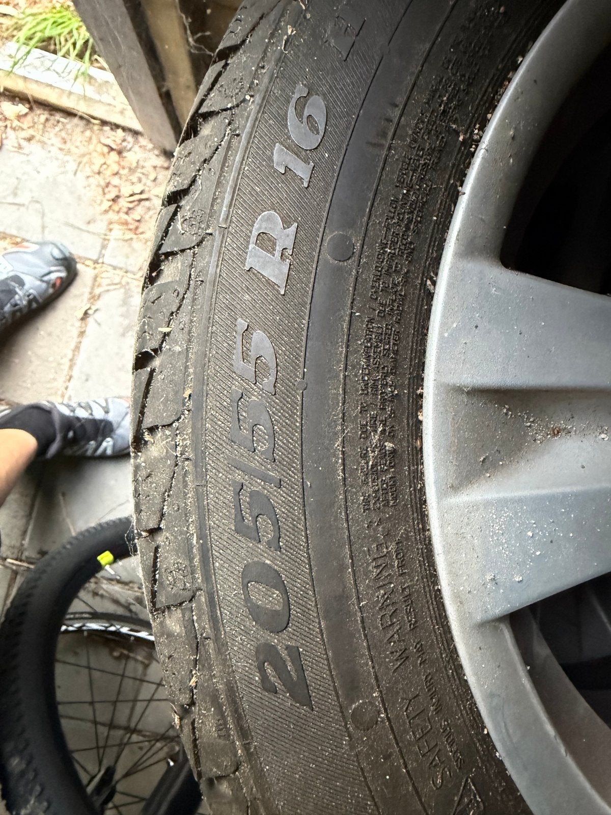 BMW 1 serie velgen met gebruikte winterbanden- 205/55 R16, Ophalen, Gebruikt, 16 inch, Banden en Velgen