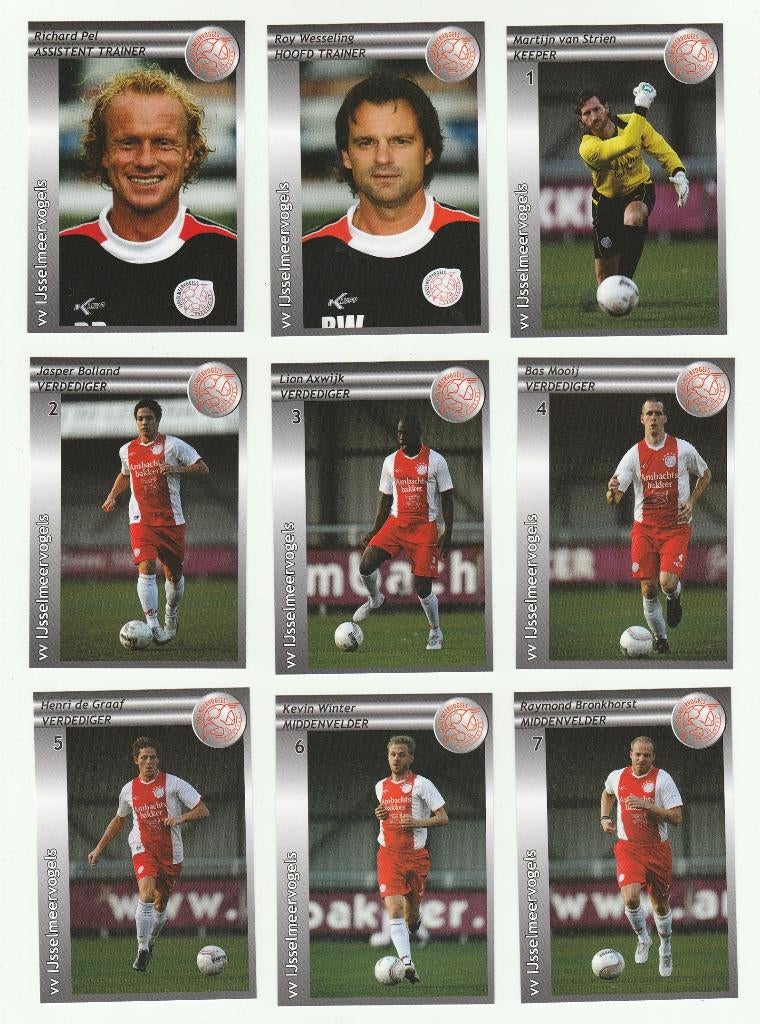 Voetbalkaartjes Hoofdklasse B 2009-2010, vv IJsselmeervogels, Verzenden, Nieuw, Overige binnenlandse clubs, Poster, Plaatje of Sticker