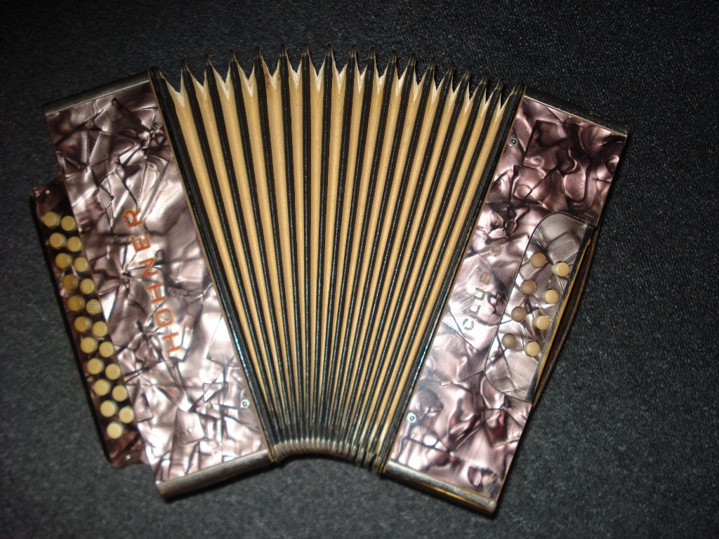 Hohner Club II accordeon/trekzak, Ophalen, Gebruikt, Met riemen, Overige formaten