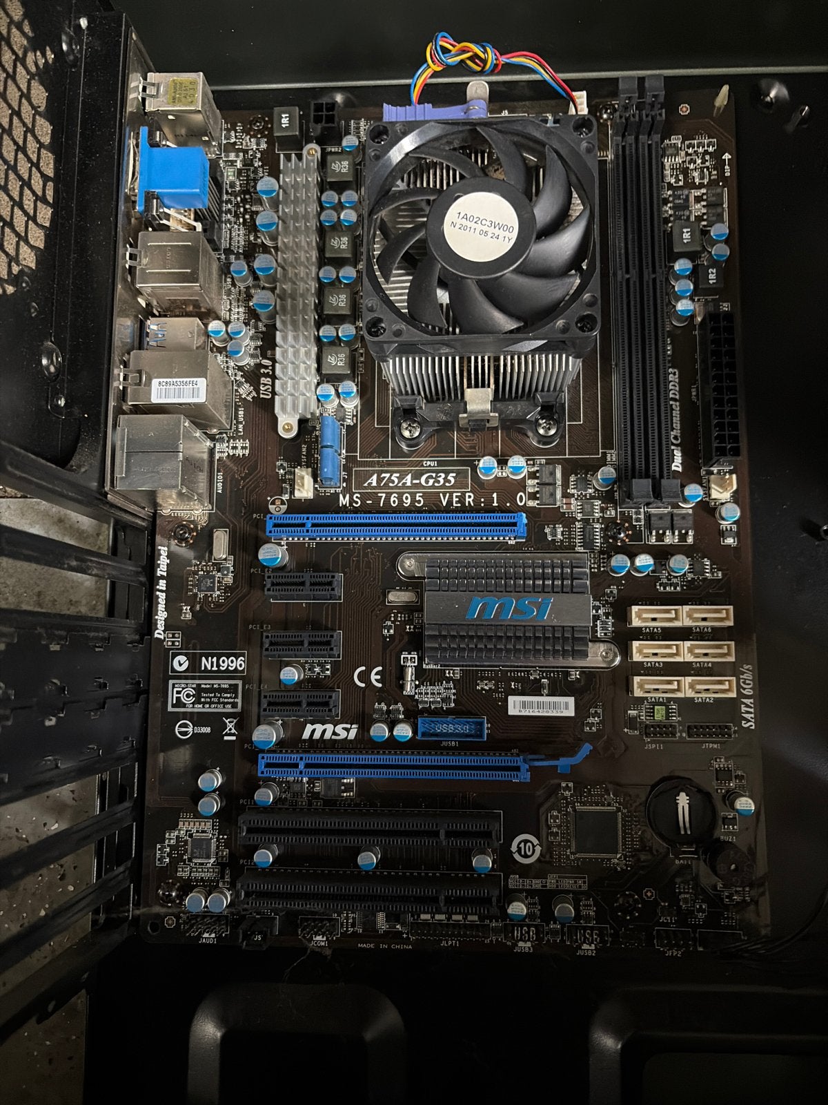 MSI A75A-G35 Moederbord met AMD CPU Koeler, Ophalen, Gebruikt, AMD, DDR3