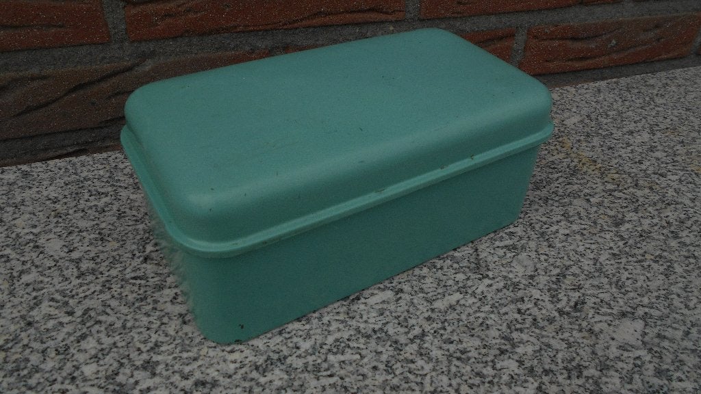 mint groen brood ontbijt trommel brabantia jaren 60 vintage, Ophalen of Verzenden