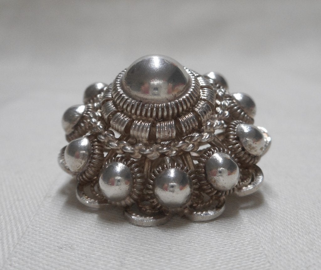 Zilveren Zeeuwse knop broche nr.1296, Verzenden, Minder dan 4 cm, Zo goed als nieuw, Zilver