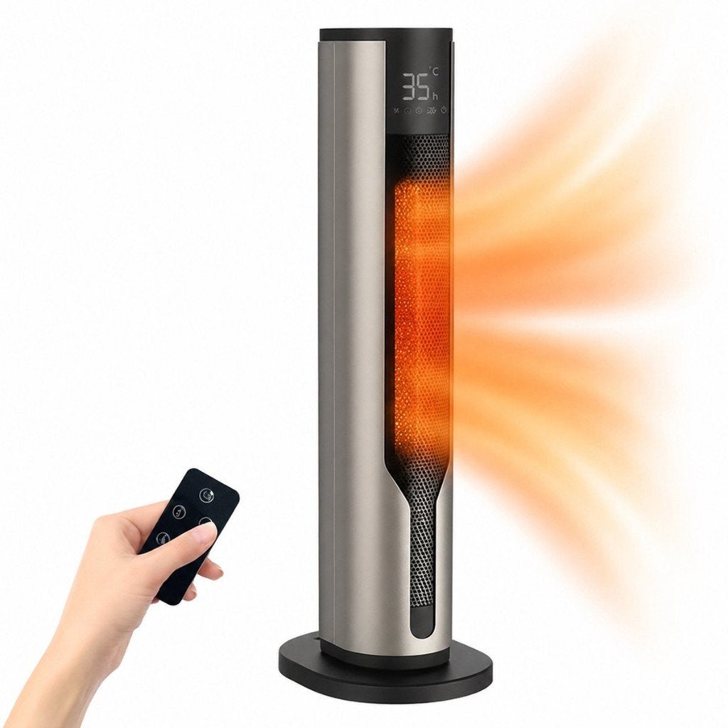 HeatSense 2-in-1 Keramische Kachel 2000W - Platina Grijs, Overige soorten, Elektrisch, Nieuw, Ophalen of Verzenden
