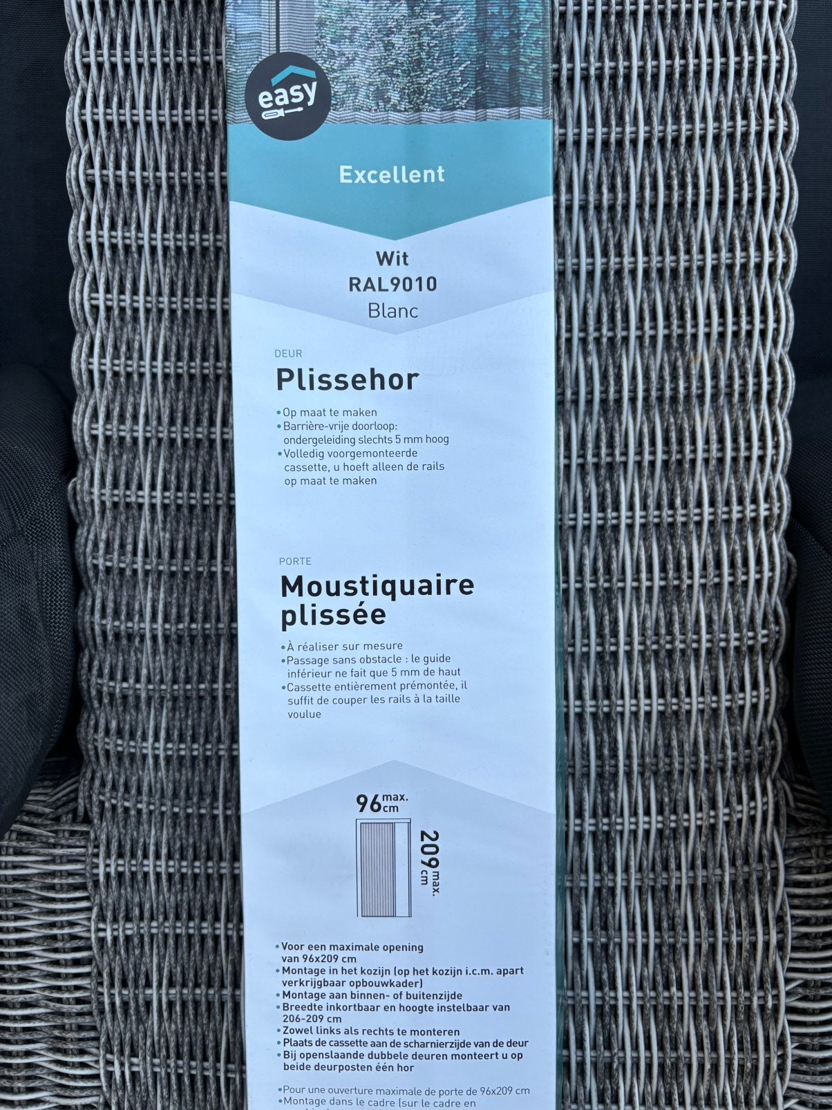 Plissehor nog in de doos, Ophalen, Zo goed als nieuw, Minder dan 1 meter, Zweefparasol