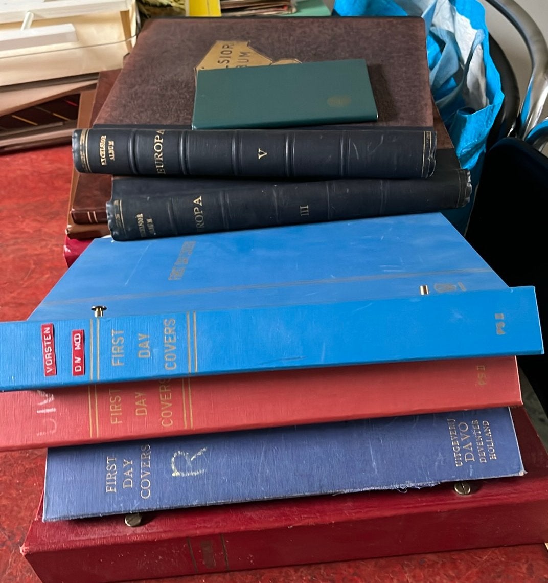 10 lege postzegelalbums postwaardestukken eerstedag envelop, Ophalen of Verzenden, Verzamelalbum