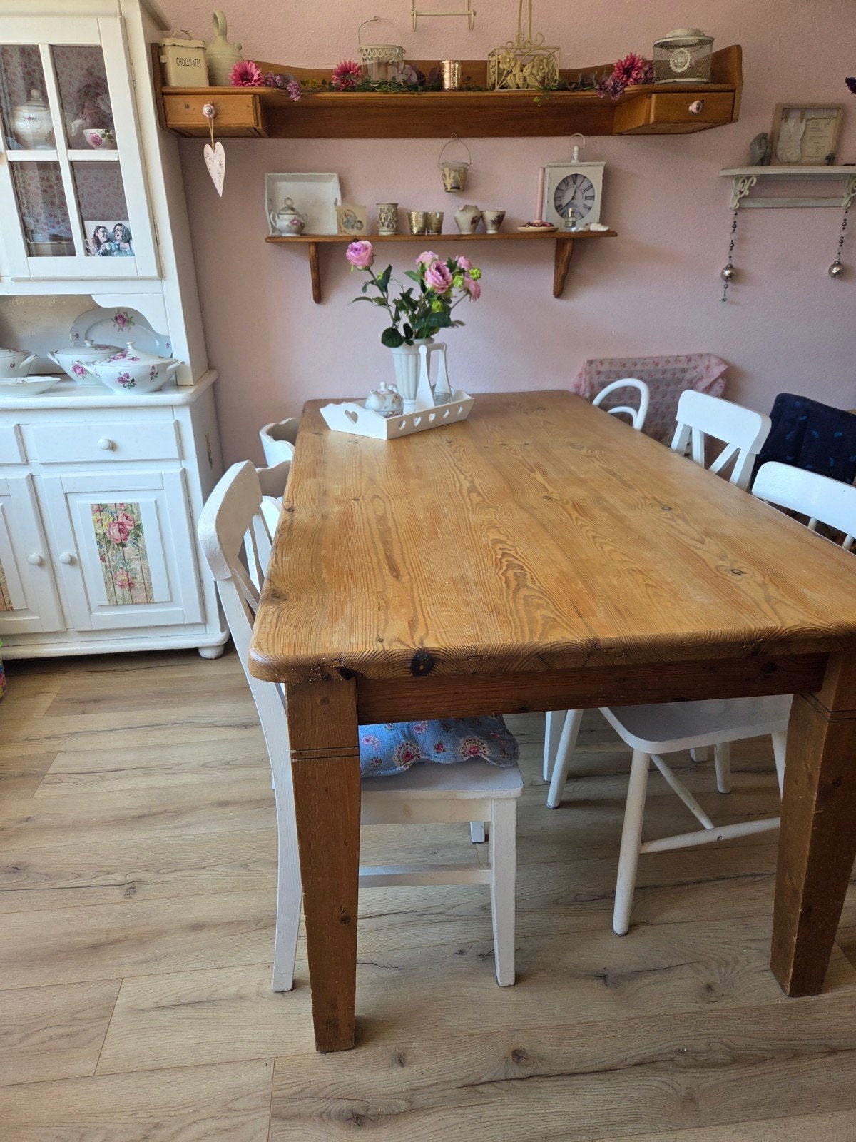 grenen eettafel, Ophalen, Gebruikt, Landelijk, 75 cm of meer