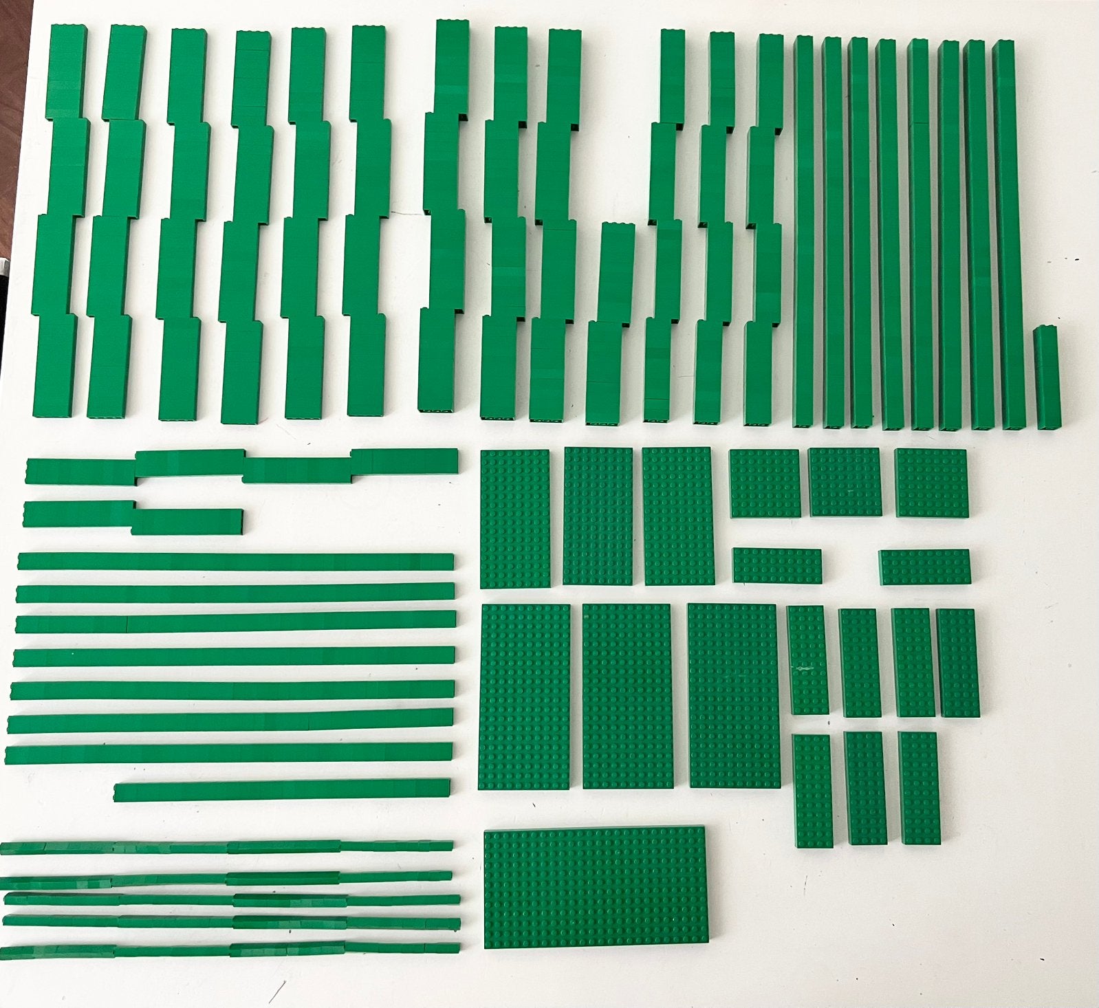 Lego stenen en platen groen 2.109 gram, Ophalen of Verzenden, Zo goed als nieuw, Losse stenen, Lego