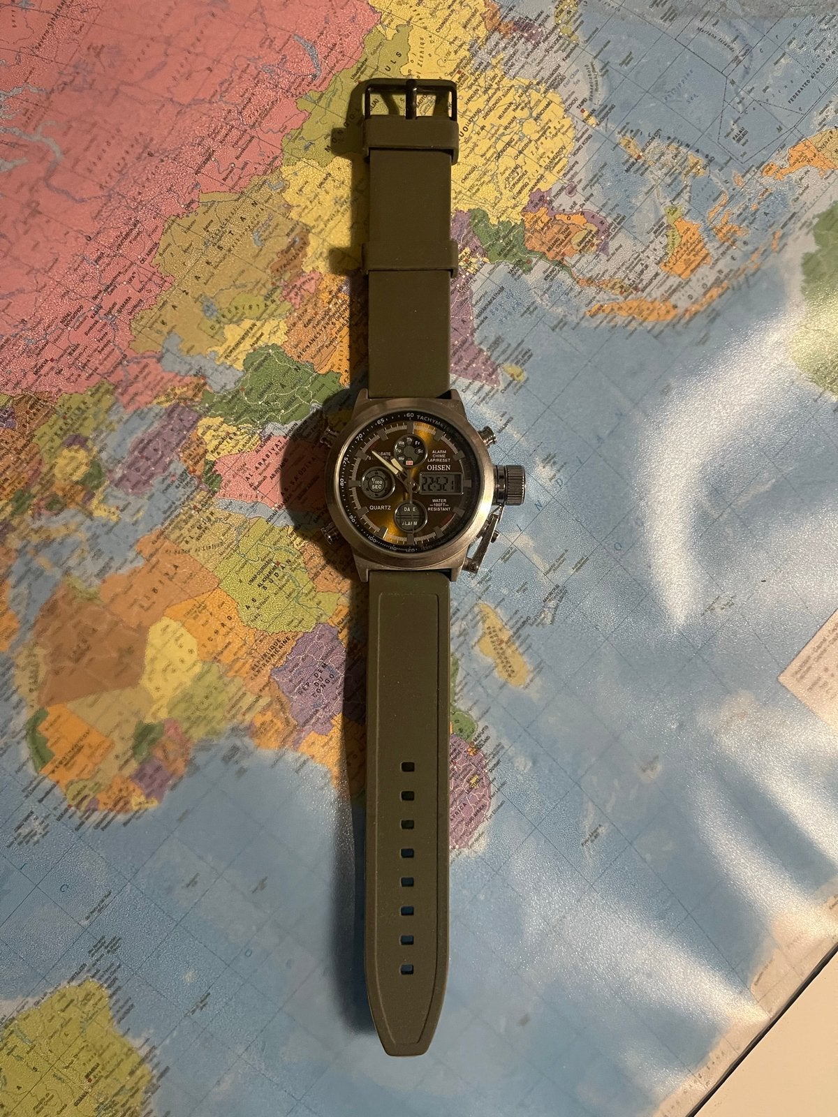 Ohsen Heren Horloge - Stoer en Functioneel Polshorloge, Overige merken, Gebruikt, Staal, Polshorloge