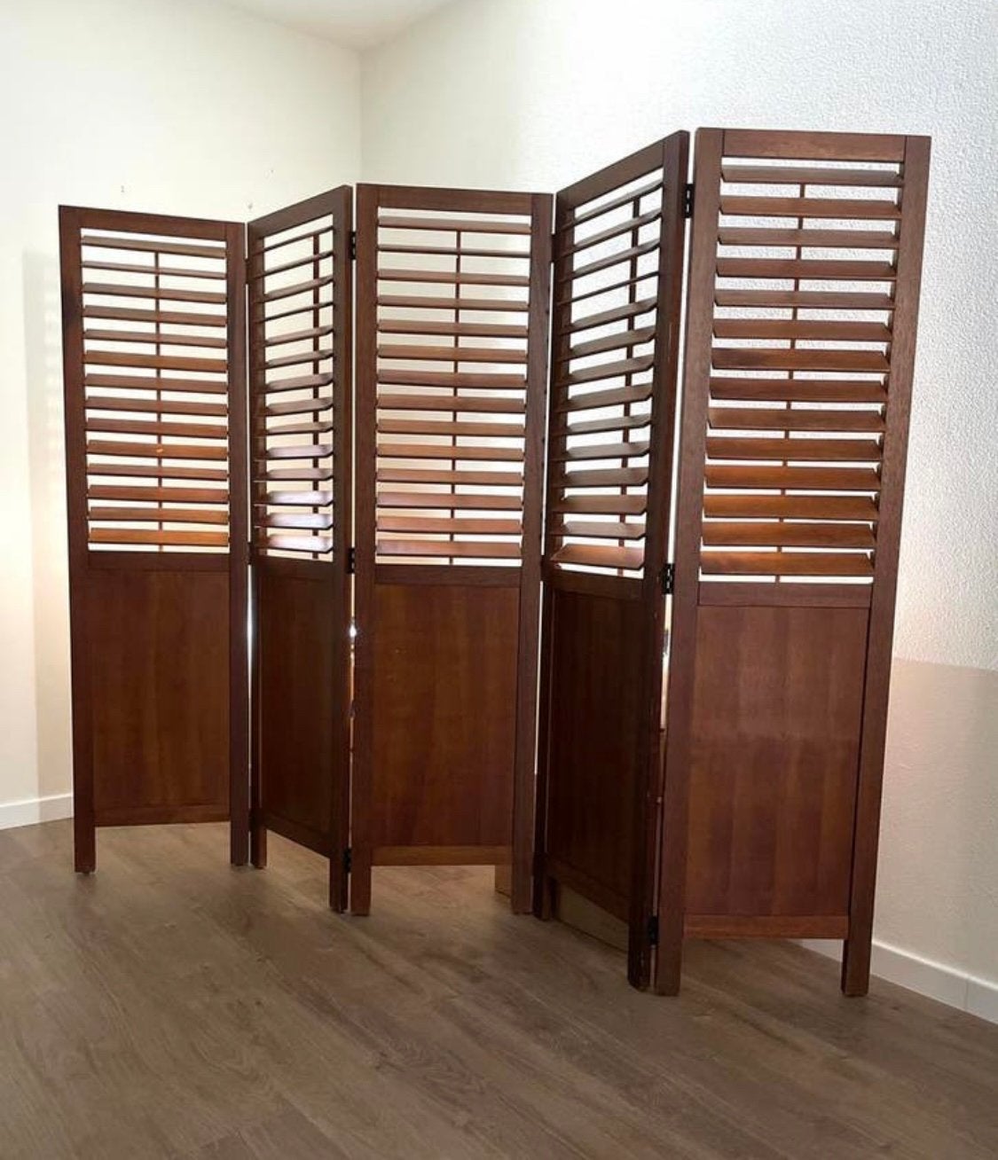 Kamerscherm Scheidingswand Room Divider shutters Hout Louvre, Huis en Inrichting, Woonaccessoires | Kamerschermen, Ophalen, Gebruikt