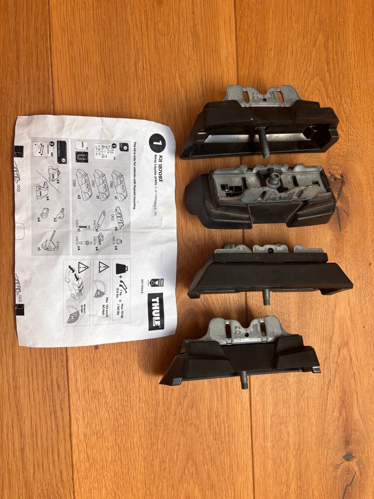 Thule Kit 187093 voor BMW 1-serie (F40) dakdragers, Ophalen of Verzenden, Gebruikt