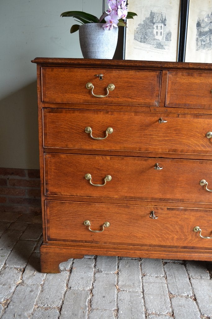 Prachtige antieke eiken houten ladekast, dressoir, commode., Verzenden