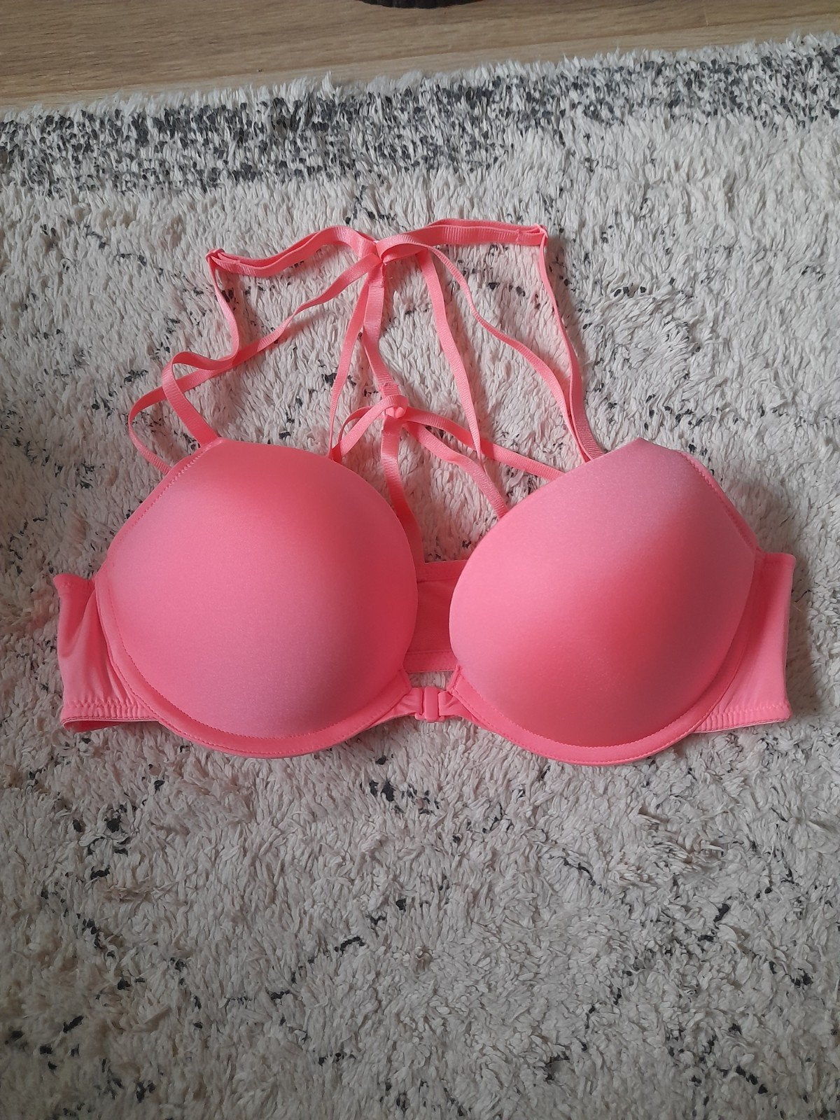 Zalmroze push-up bh Hunkemöller 80A met clipsluiting, Hunkemöller, Ophalen of Verzenden, Roze, BH