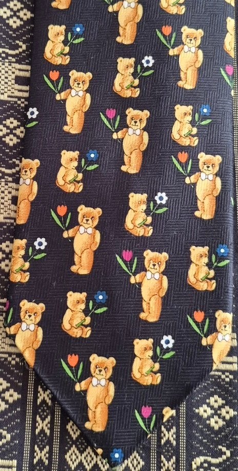 Beren met bloemen stropdas, Kleding | Heren, Stropdassen, Ophalen of Verzenden, Nieuw