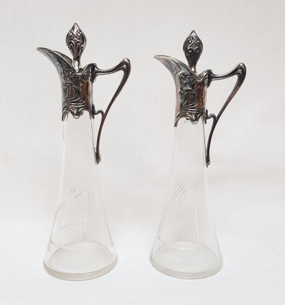 Paar karafjes WMF Art Nouveau., Antiek en Kunst, Ophalen of Verzenden