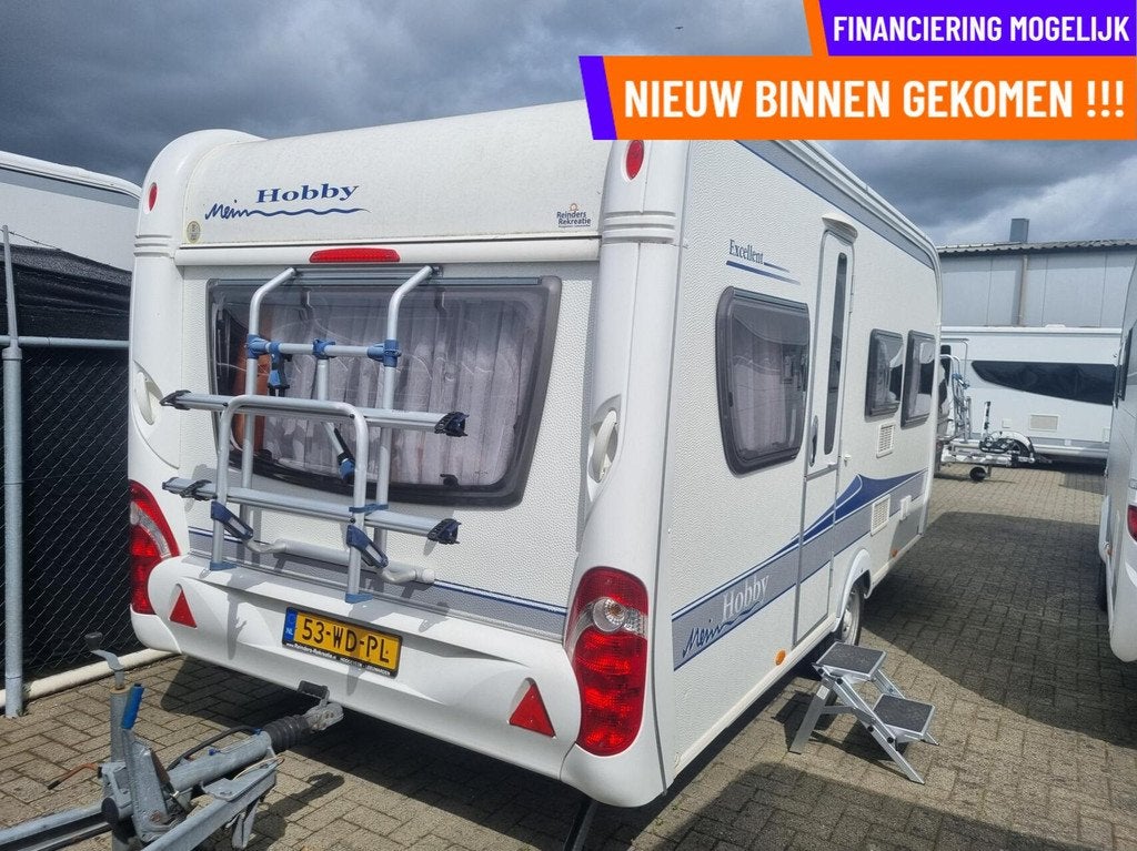 Hobby 455 UF excellent VOORTENT + LUIFEL + DWARSBED +RONDZIT, Caravans en Kamperen, Rondzit, Hobby, 750 - 1000 kg, 6 tot 7 meter
