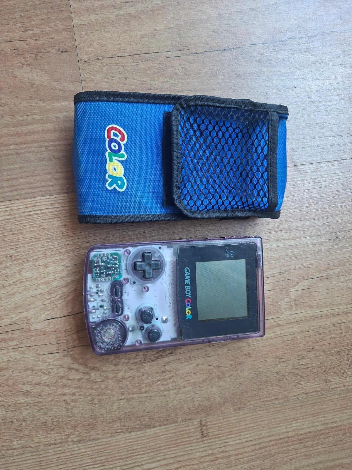 Game Boy Color met 3 games - Transparant Paars, Ophalen, Gebruikt, Game Boy Color, Met games