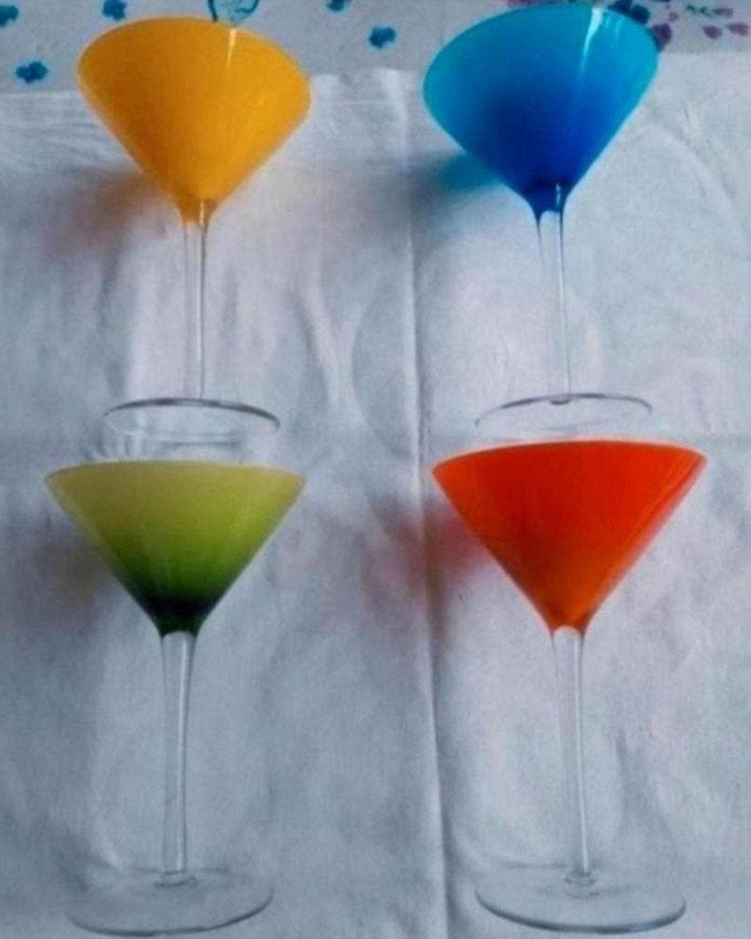 Set opaline hoge wijn cocktailglazen, Antiek en Kunst, Antiek | Glas en Kristal, Ophalen of Verzenden
