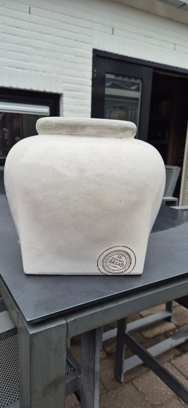 Riverdale bloempot, wit, 30x30 cm, Gebruikt, Minder dan 40 cm, Balkon, Overige vormen