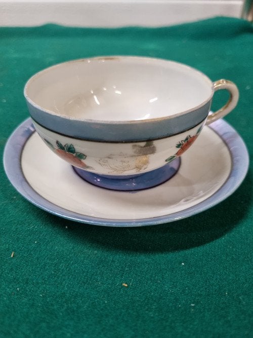 kop en schotel chinees gedecoreed eierschaal, Ophalen of Verzenden