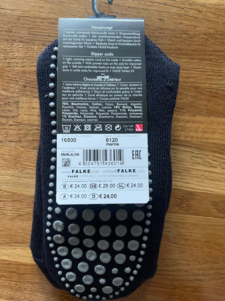 FALKE  Homepads Sokken - kleur Zwart - Maat 39-42, Ophalen of Verzenden, Zo goed als nieuw, Maat 39 t/m 42, Zwart
