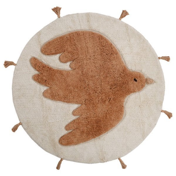 Kindervloerkleed Bohemian Vogel Bruin Nattiot, Nattiot, Rond, Nieuw, Ophalen of Verzenden
