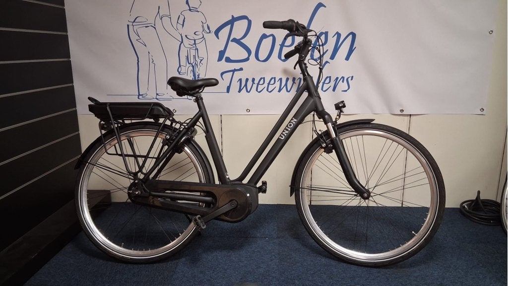 Union E-Fast C7 28/58 7v Mat Zwart Bosch 400W E-Bike, Batavus, Zo goed als nieuw, 50 km per accu of meer, 55 tot 59 cm