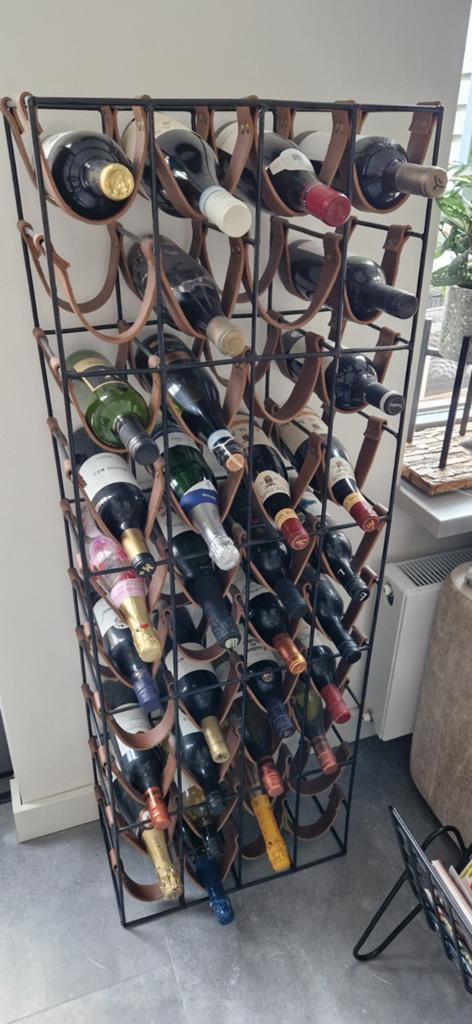 Wijnrek, Huis en Inrichting, Woonaccessoires | Wijnrekken, Ophalen of Verzenden, Zo goed als nieuw, Metaal, 75 cm of meer