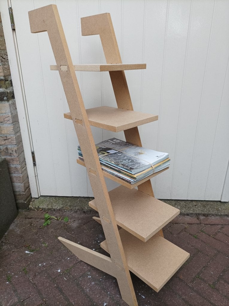Tijdschriftenhouder/opbergmeubel, 5 planken, MDF demontabel, Huis en Inrichting, Wandmontage, Nieuw, Overige materialen, Tijdschriftenrek
