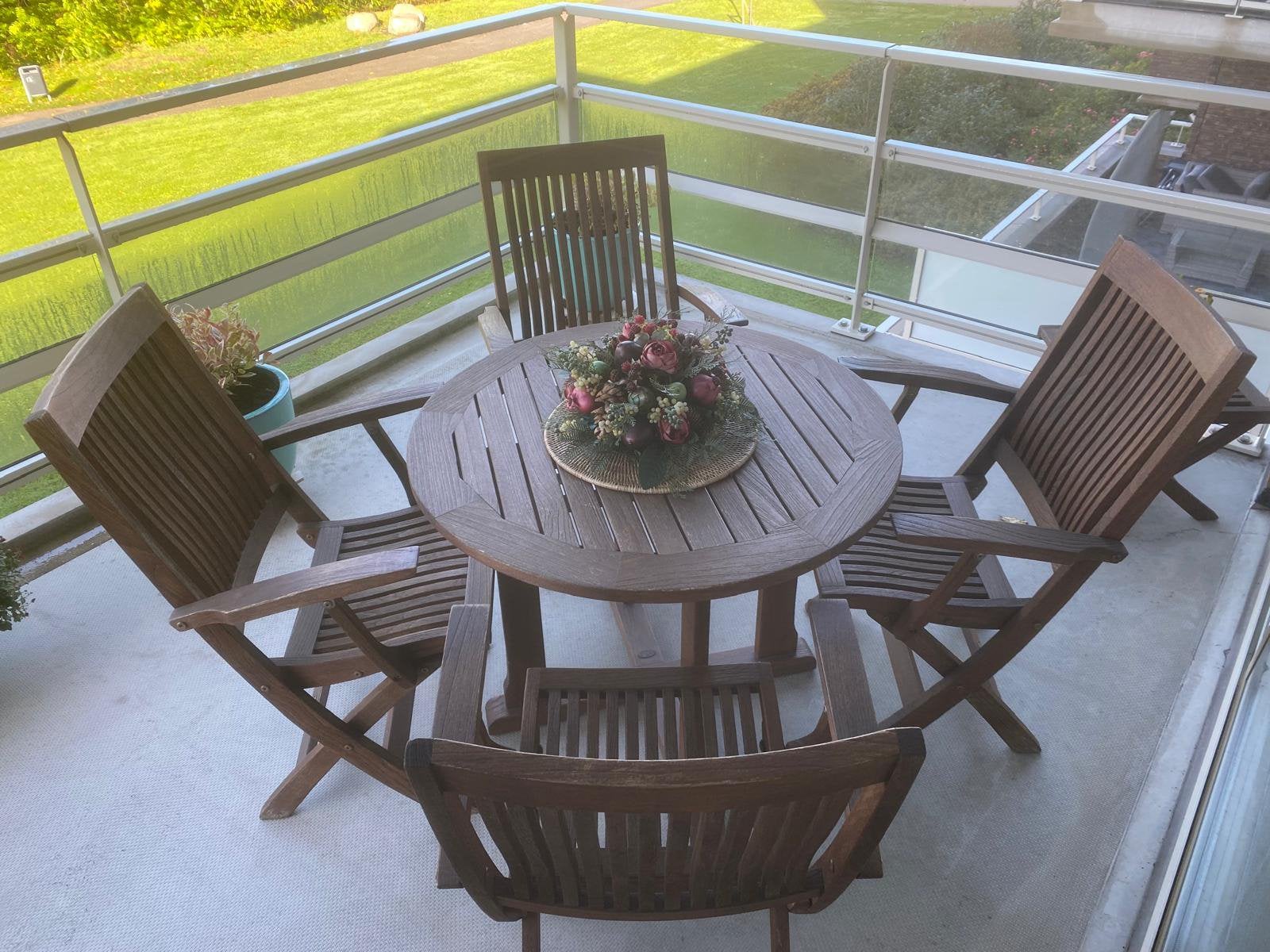 Tuinset teak, Ophalen, 4 zitplaatsen, Gebruikt, Hardhout