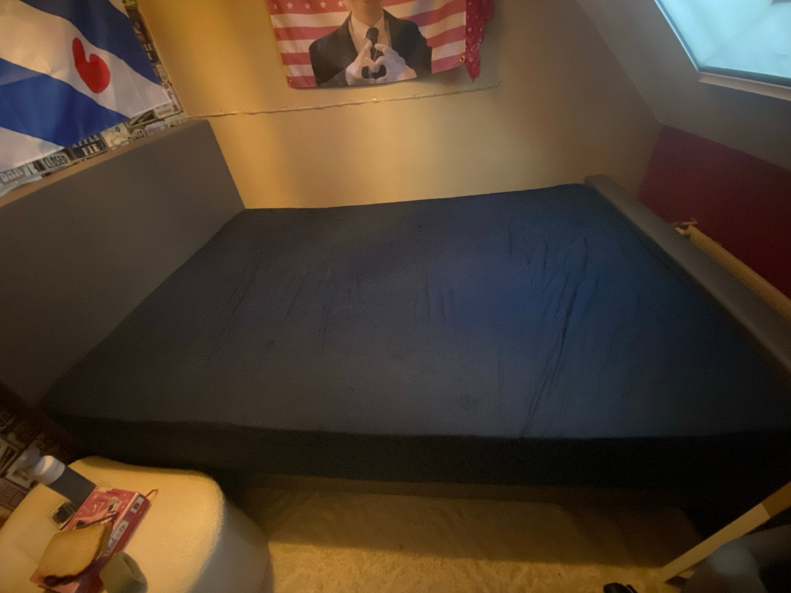 Tweepersoonsbed boxpring met matras en topper - 140x200 cm, Ophalen, Overige materialen, Tweepersoons, 140 cm