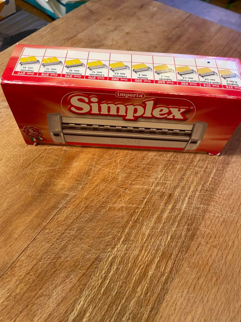 Imperia Simplex Pastasnijder-opzetstuk, Ophalen, Nieuw