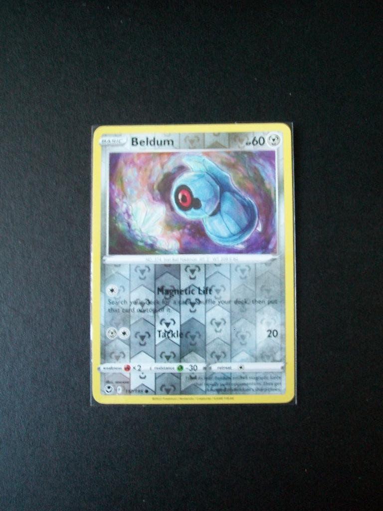 1586: Nieuwe Pokemon Kaart holofoil BELDUM Hp 60 (117/195), Verzenden, Nieuw, Losse kaart, Foil