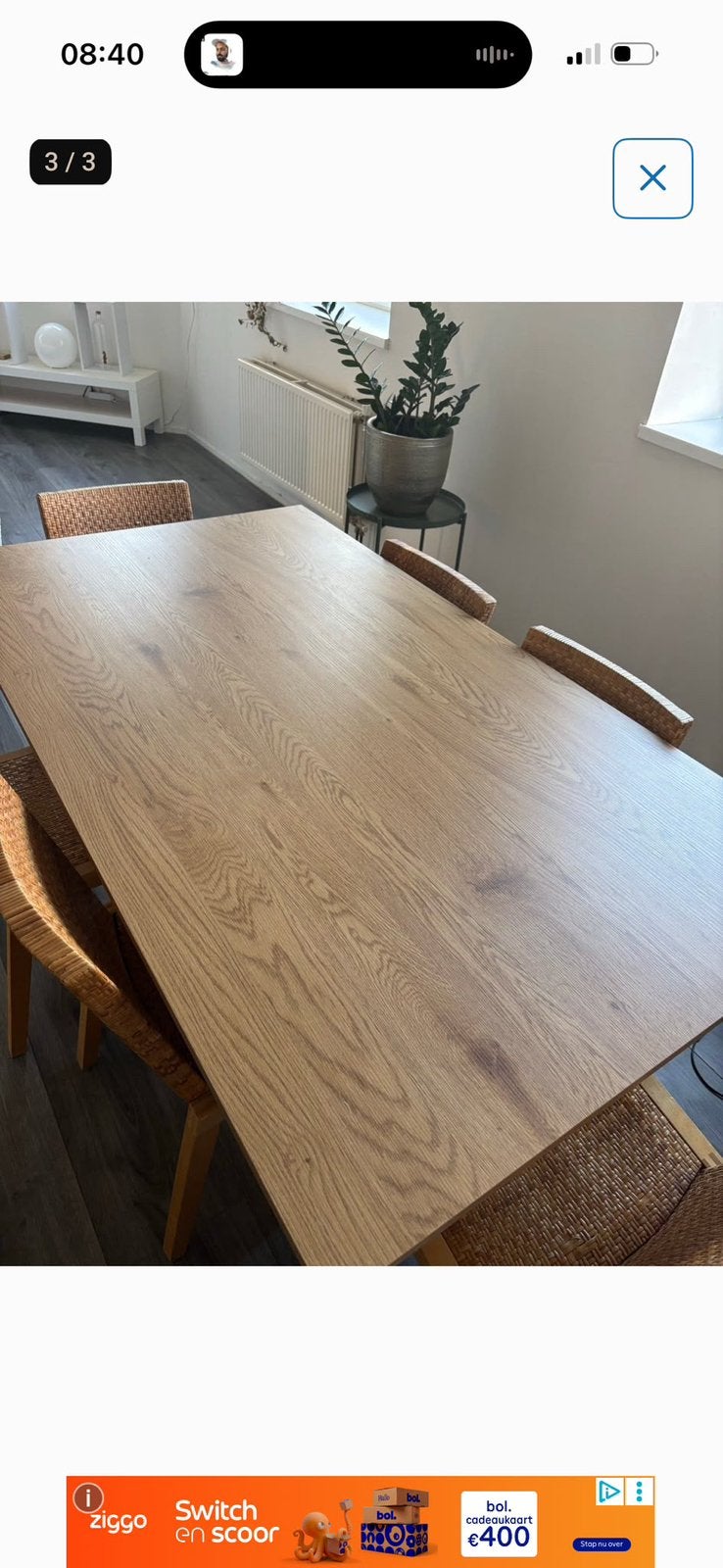 Eettafel, Ophalen, Zo goed als nieuw, 75 m² of meer, Laminaat