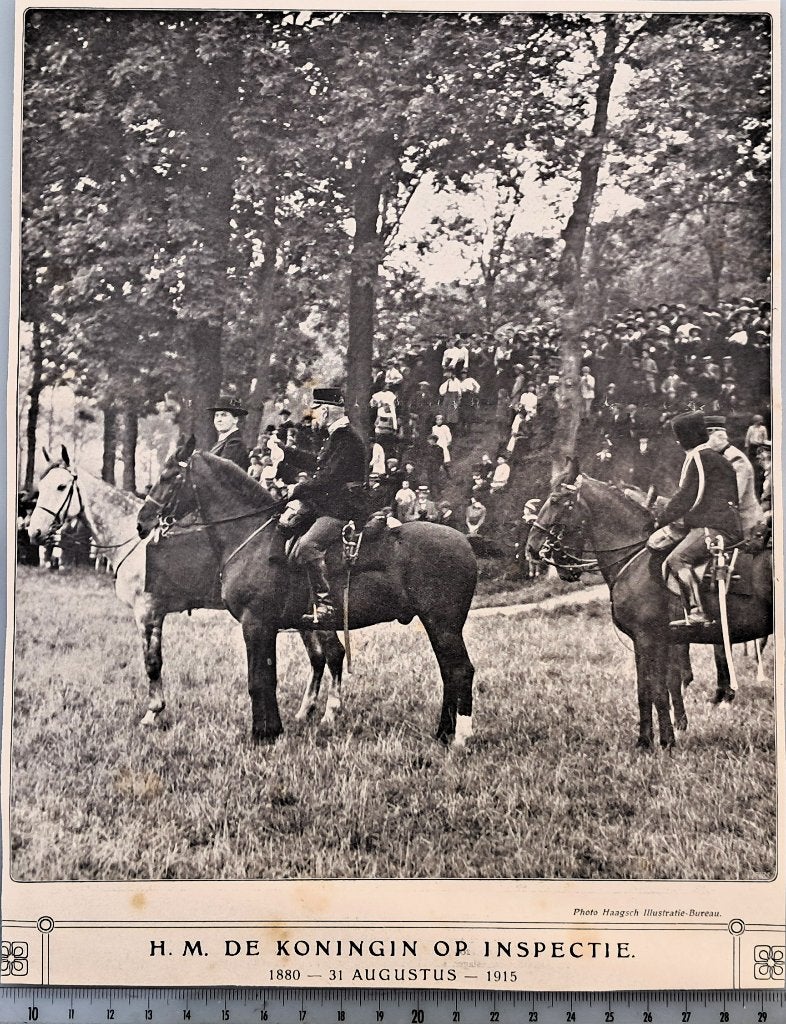 leger 1915:koningin Wilhelmina op inspectie, Verzamelen, Verzenden, Voor 1940, Gebruikt, Overige onderwerpen