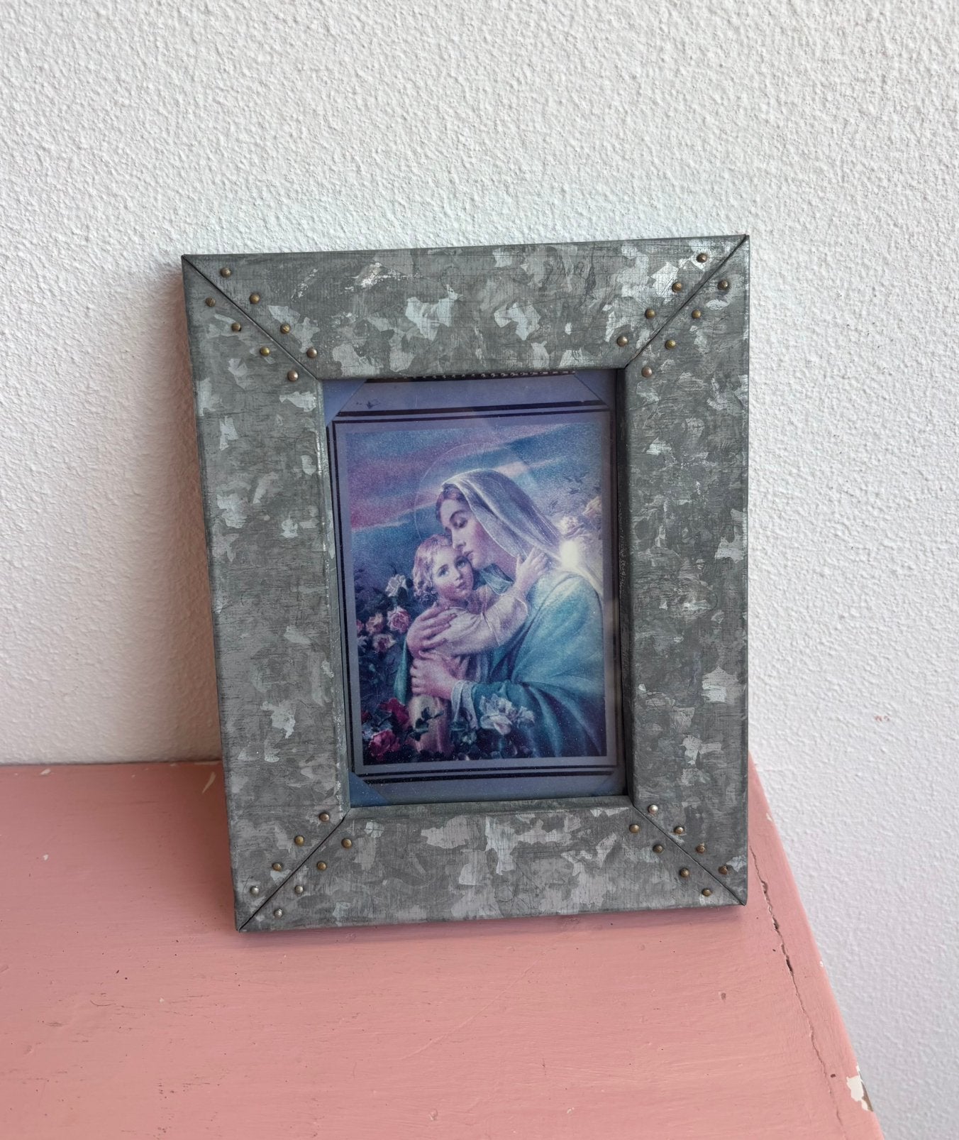 Rustiek Maria En Jezus Fotolijst, Ophalen, Zo goed als nieuw