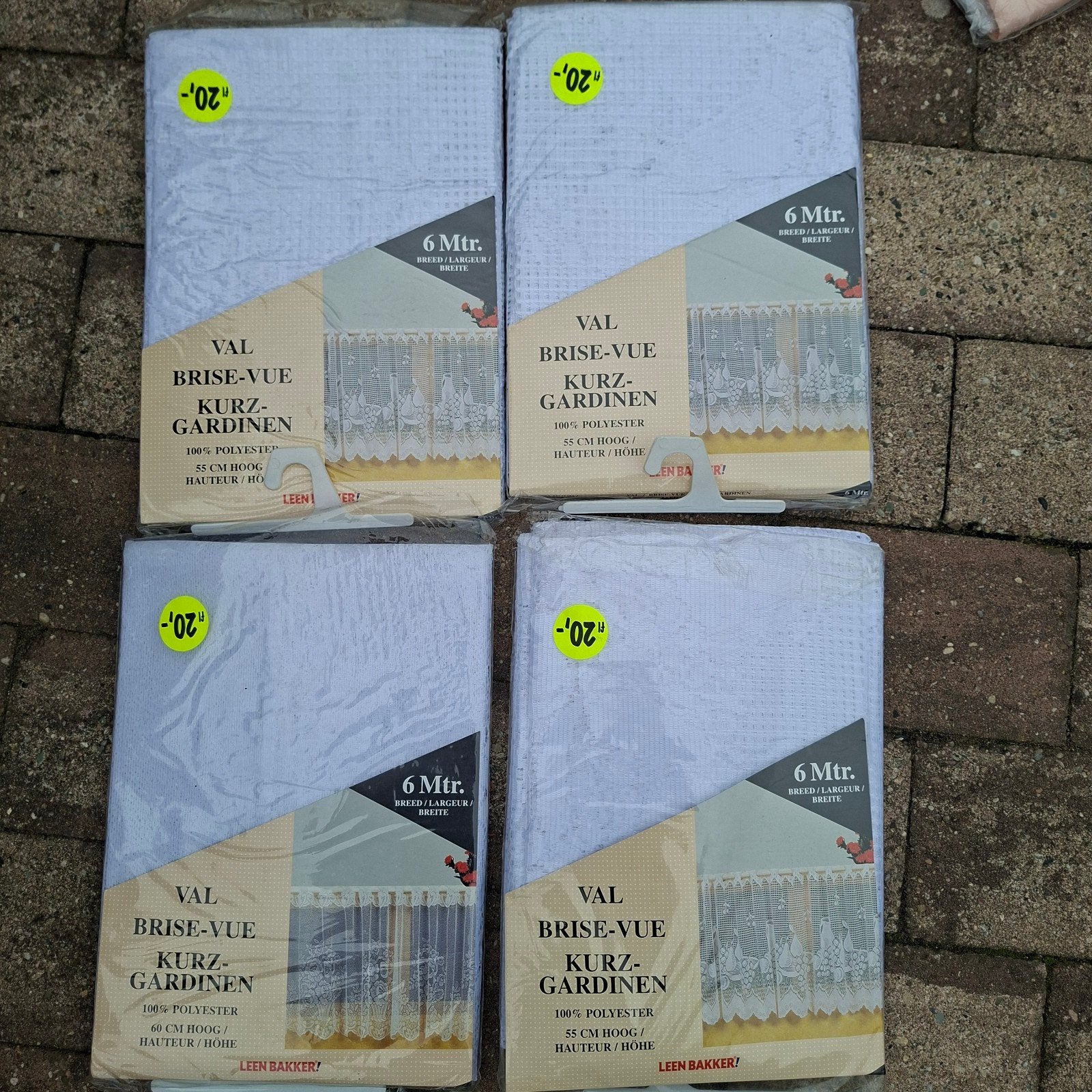 4 x vitrage vintage, Ophalen of Verzenden, Nieuw, Vitrage