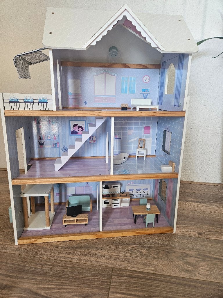 Poppenhuis met Gratis alle meubels en accessoires, Ophalen, Zo goed als nieuw, Overige typen