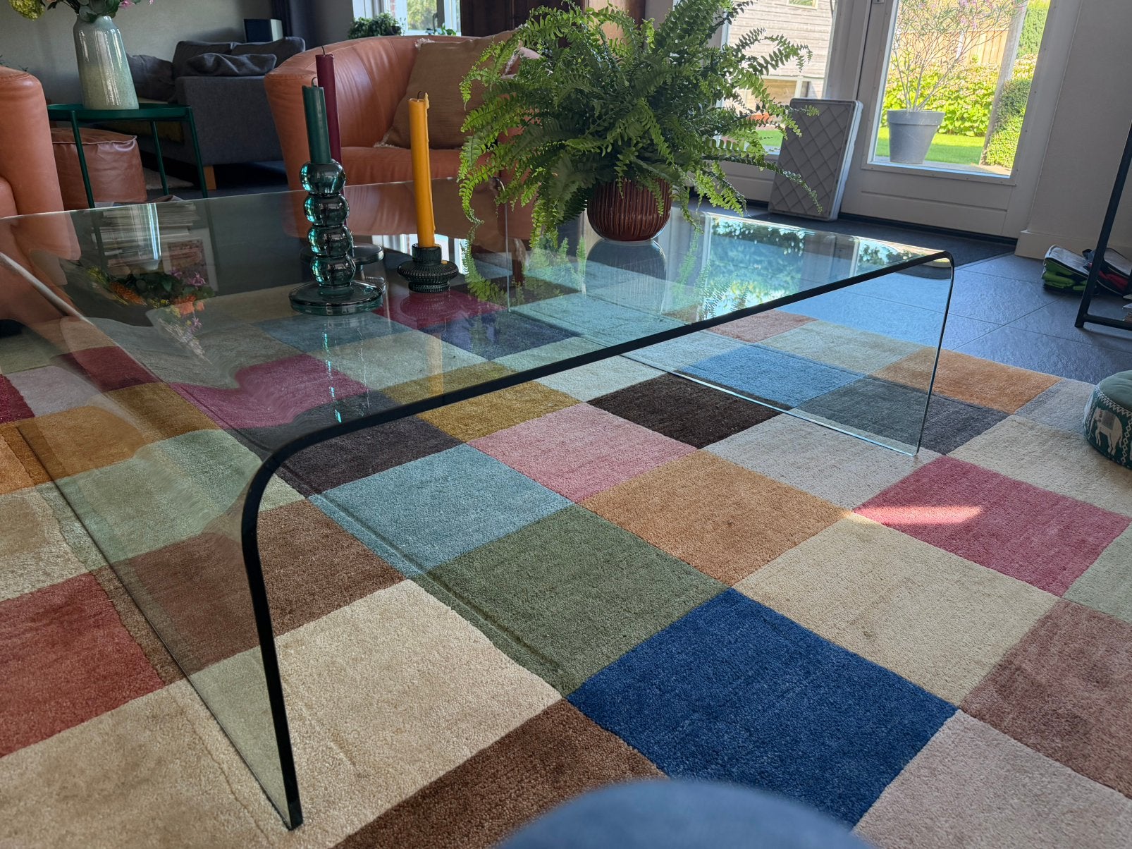 Ponte salontafel van Flam, Ophalen, Gebruikt, Vierkant, Glas