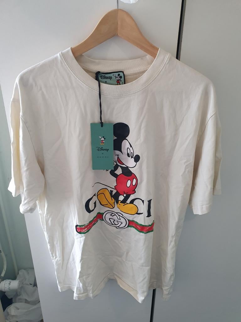 Gucci x Mickey Mouse T-shirt - Maat L - Wit - 2020 Collectie, Ophalen of Verzenden, Nieuw, Wit
