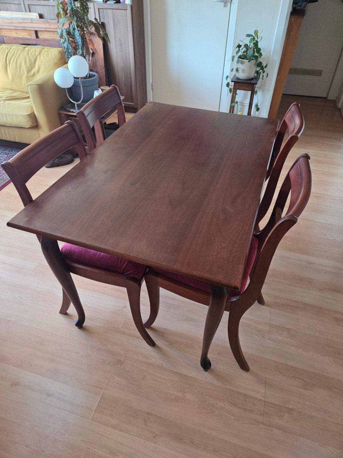 Queen Anne Stijl Houten Eettafel, Ophalen, Rechthoekig, 100 tot 150 cm, 50 tot 100 cm
